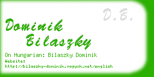 dominik bilaszky business card